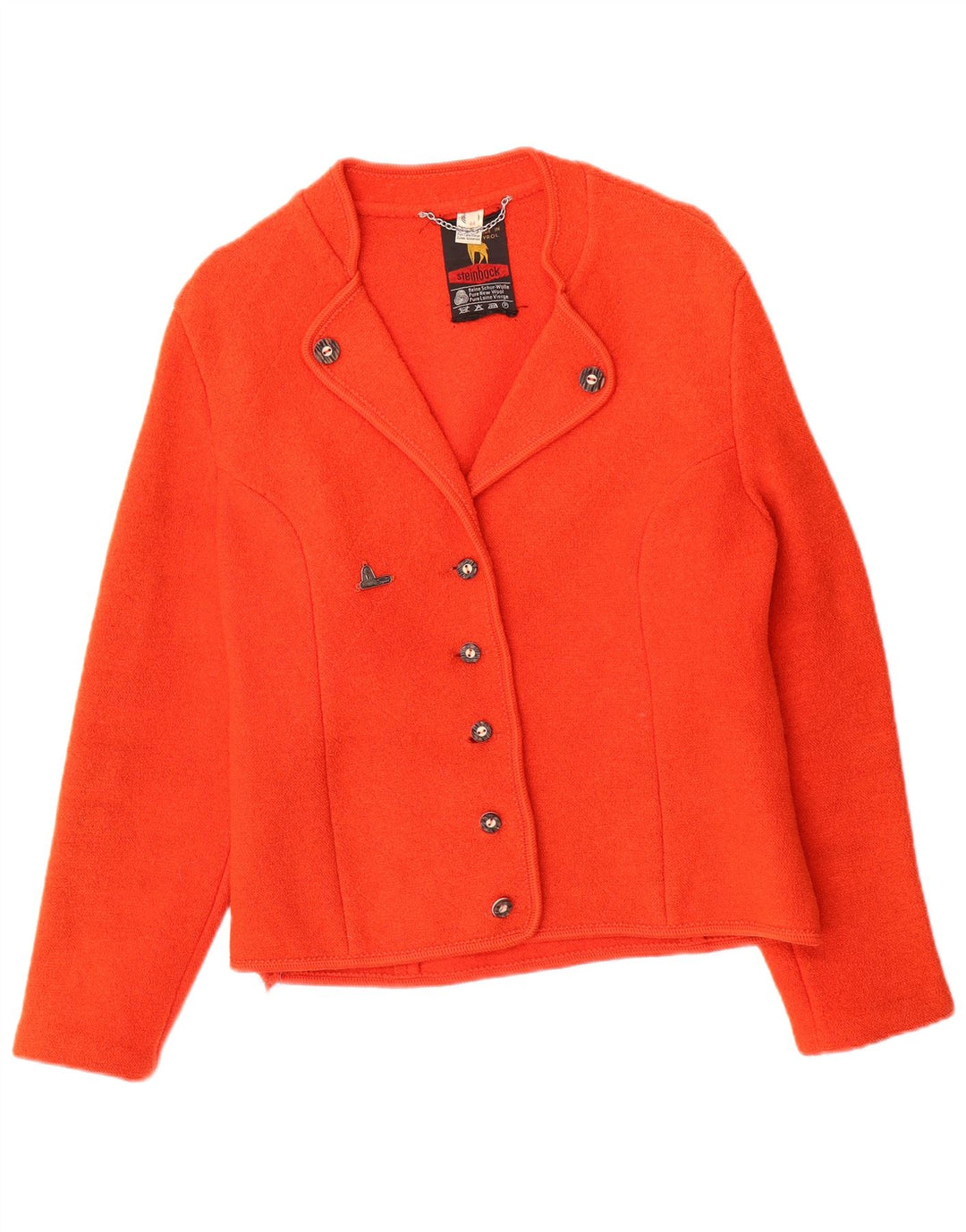 Steinbock Γυναικείο Μπουφάν Blazer με 5 κουμπιά IT 44 Μεσαίο κόκκινο μαλλί