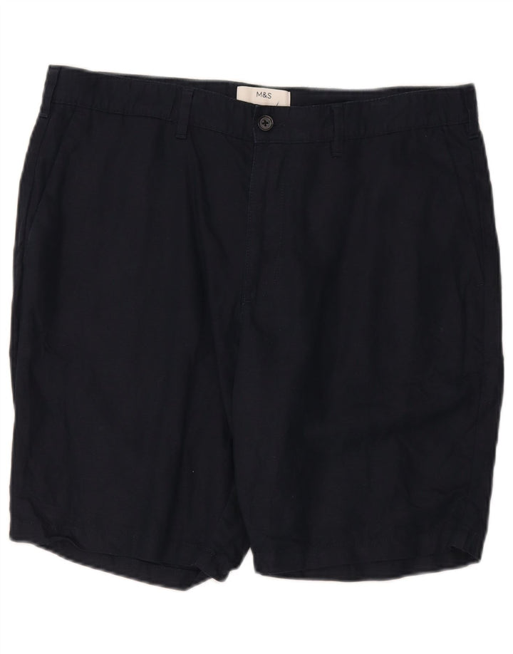 Ανδρικό σορτς Chino Marks & Spencer W36 Large Navy Blue Flax