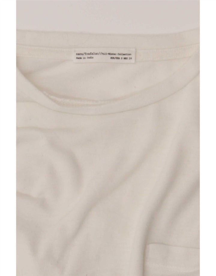 Zara Γυναικείο τοπ Trafaluc μακρυμάνικο UK 10 Small White