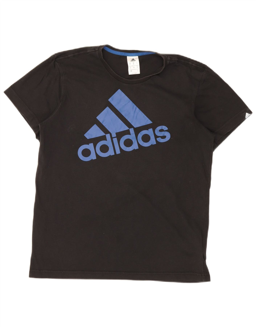 Ανδρικό γραφικό T-Shirt ADIDAS Top Μεσαίο μαύρο βαμβακερό