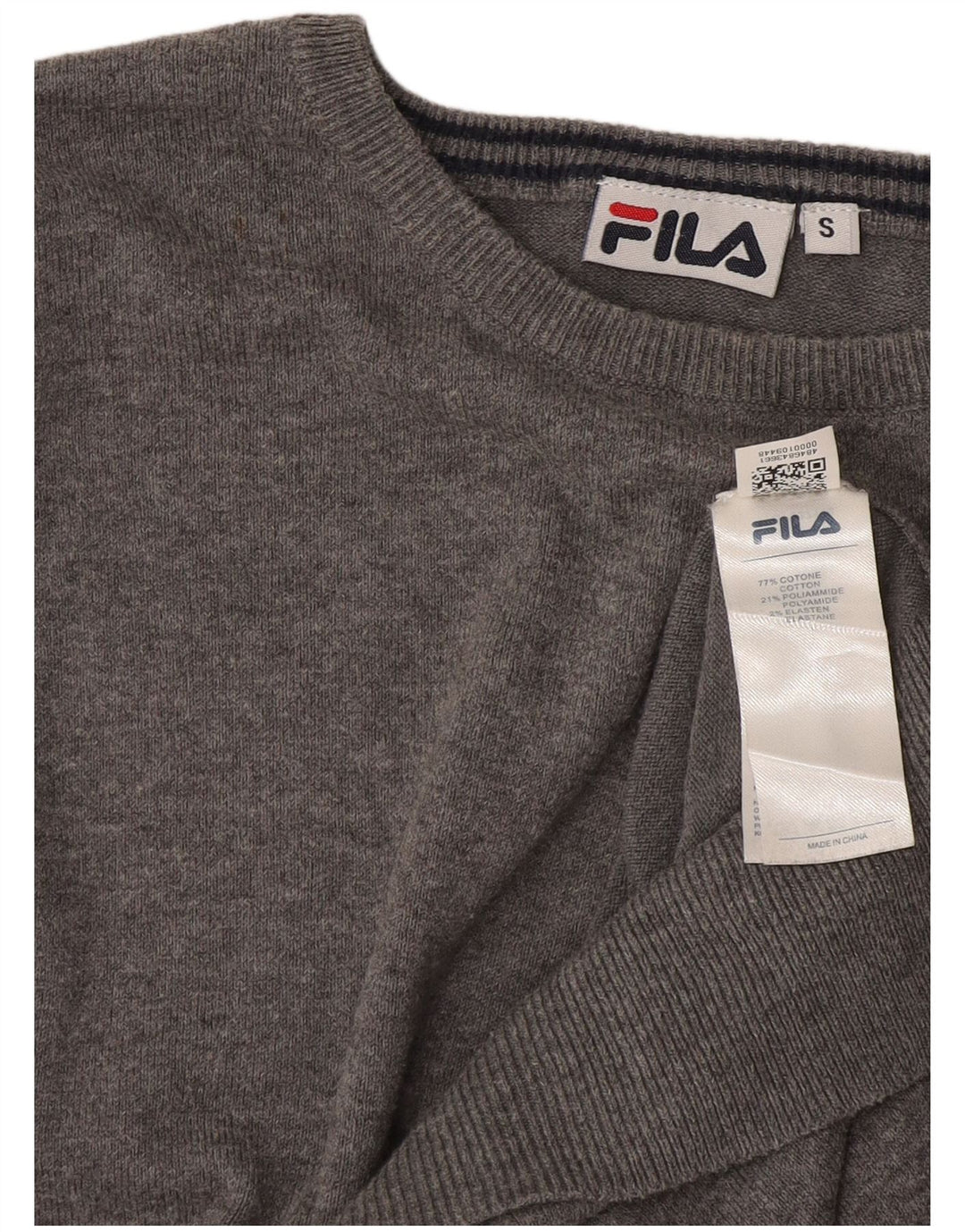 Ανδρικό πουλόβερ Fila Boat Neck Jumper Μικρό Γκρι Βαμβακερό