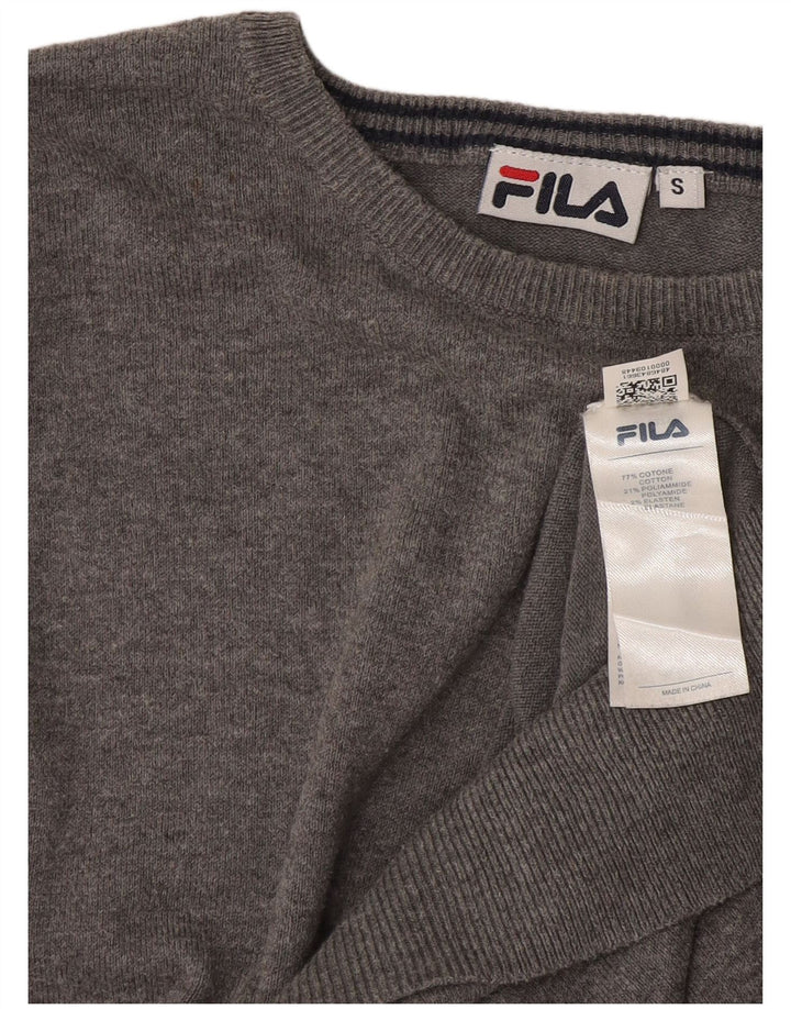 Ανδρικό πουλόβερ Fila Boat Neck Jumper Μικρό Γκρι Βαμβακερό