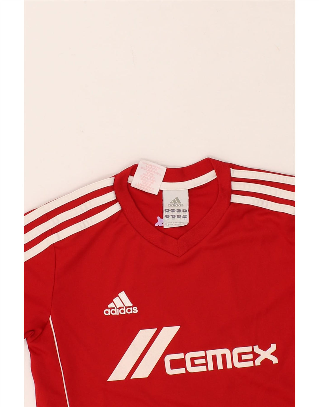 ADIDAS Boys Climalite Graphic T-Shirt Top 9-10 Years Red Polyester Vintage Adidas and Second-Hand Adidas from Messina Hembry 