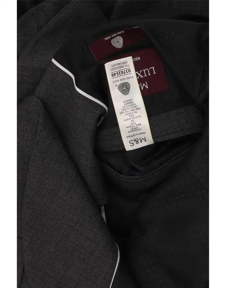 Marks & Spencer Ανδρικό σακάκι σακάκι με 2 κουμπιά 44 2XL Γκρι νέο μαλλί