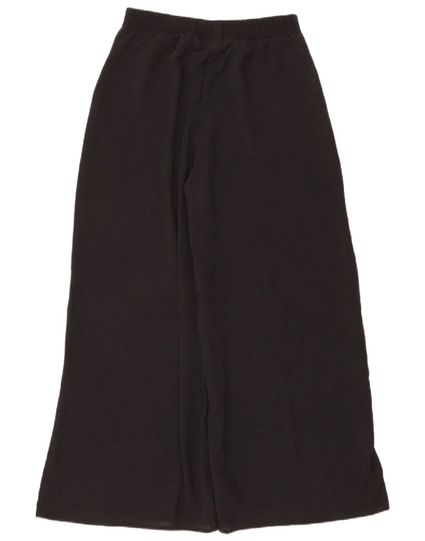 ZARA Γυναικείο φαρδύ παντελόνι casual μεγάλο W30 L29 μαύρο πολυεστέρα