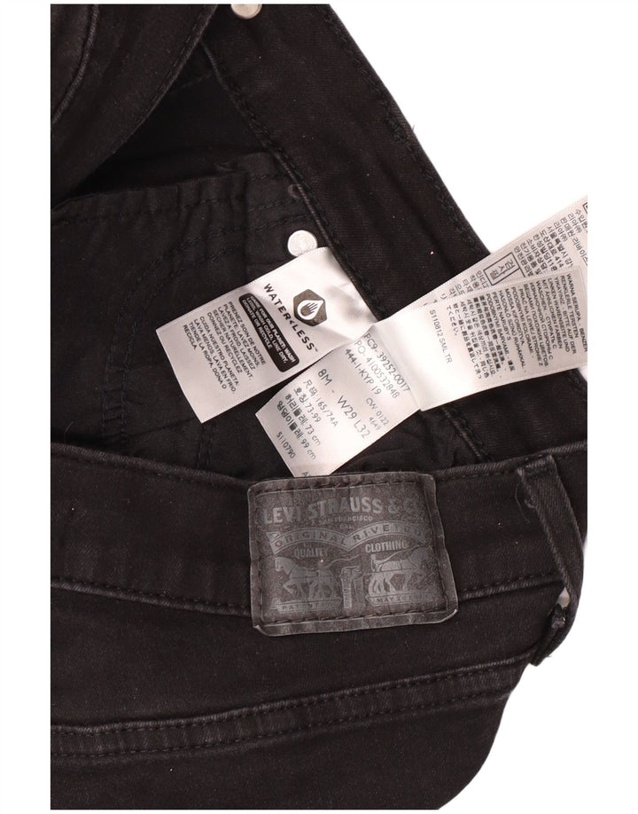Γυναικείο τζιν Levi's Bootcut US 8 Medium W29 L32 Μαύρο βαμβακερό