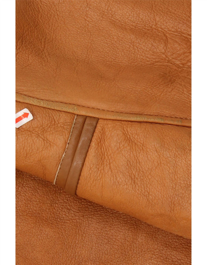 Vintage Ανδρικό Shearling Jacket UK 36 Small Brown