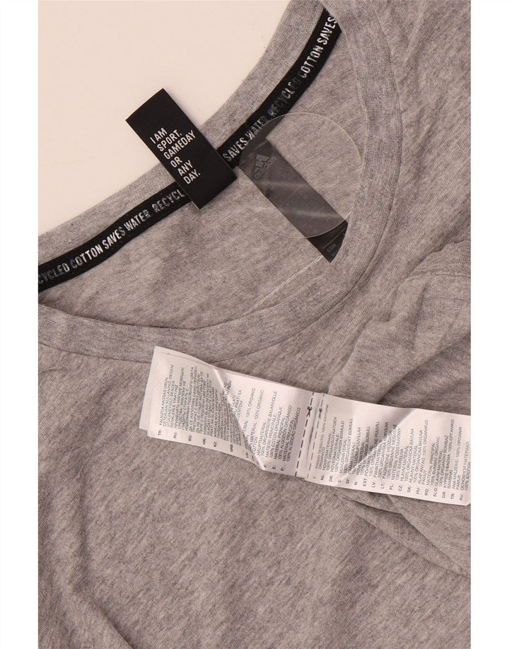 Ανδρικό T-Shirt Adidas Τοπ μεσαίου γκρι βαμβακερό