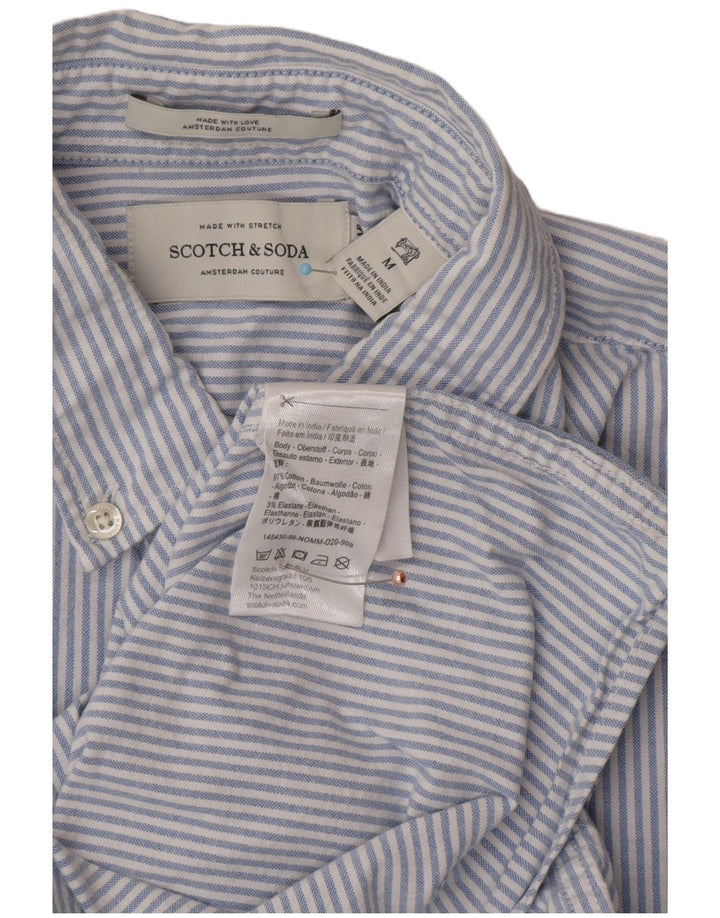 Ανδρικό πουκάμισο SCOTCH & SODA Βαμβακερό μεσαίο μπλε ρίγες