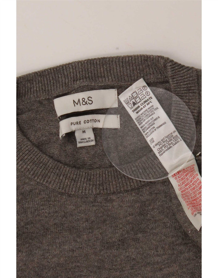 Marks & Spencer Ανδρικό πουλόβερ με λαιμόκοψη, μεσαίο βαμβακερό
