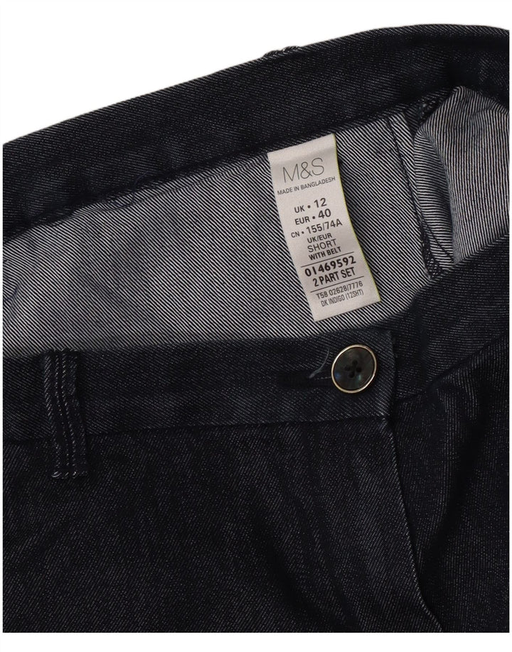 Marks & Spencer Γυναικείο παντελόνι Capri UK 12 Medium W30 L22 Navy Blue