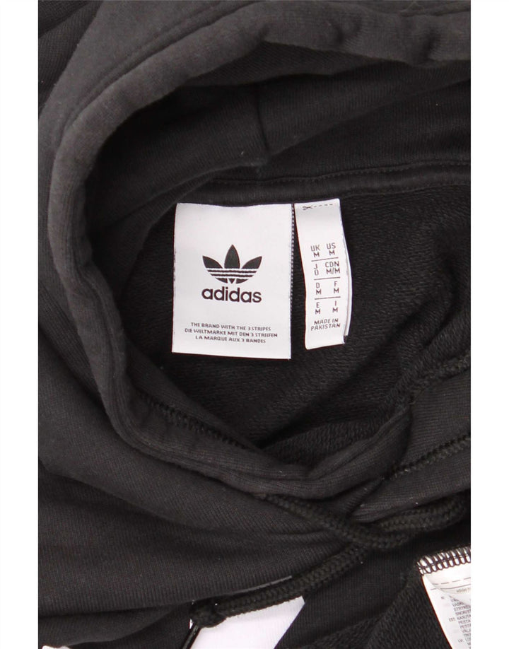 Ανδρικό γραφικό κουκούλα Adidas, μεσαίο μαύρο βαμβακερό