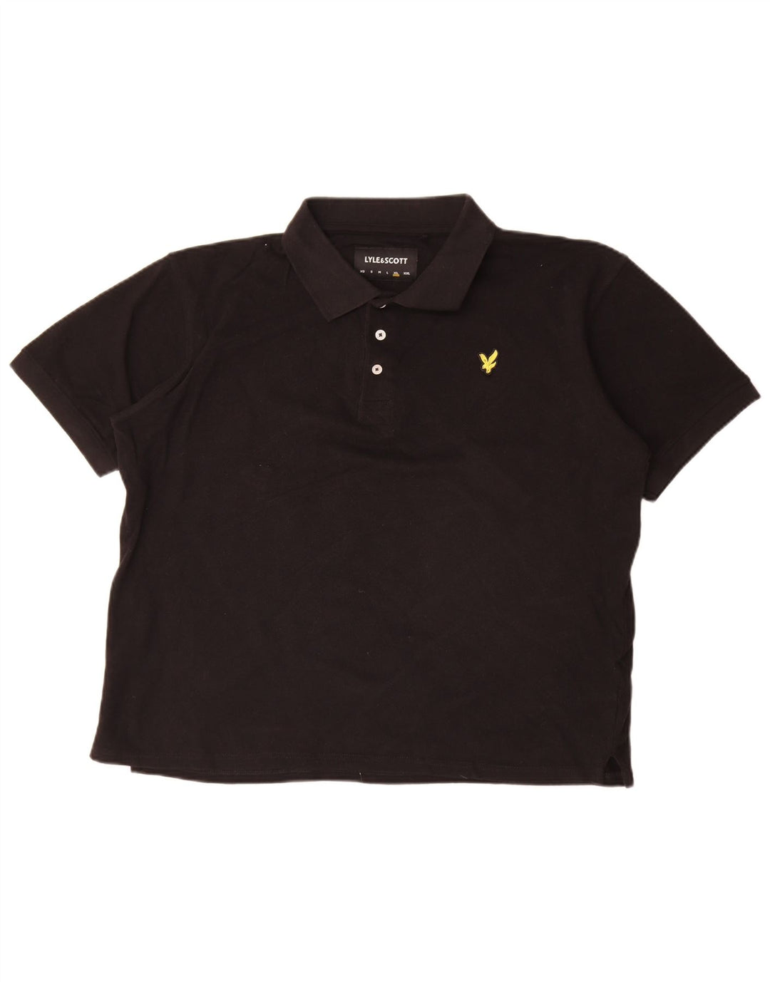 Ανδρικό πουκάμισο πόλο Lyle & Scott XL Μαύρο βαμβακερό