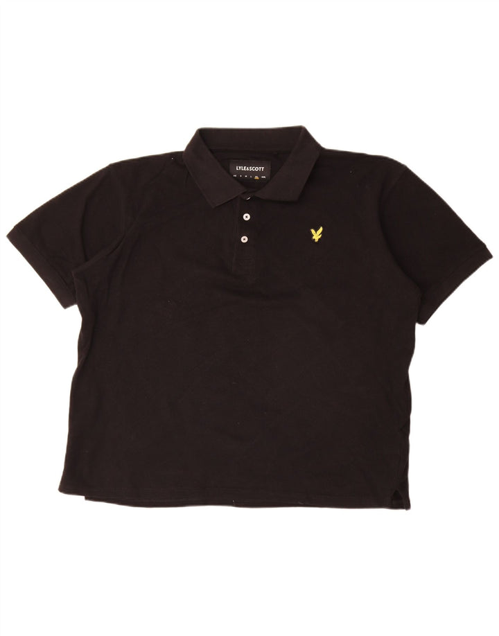 Ανδρικό πουκάμισο πόλο Lyle & Scott XL Μαύρο βαμβακερό