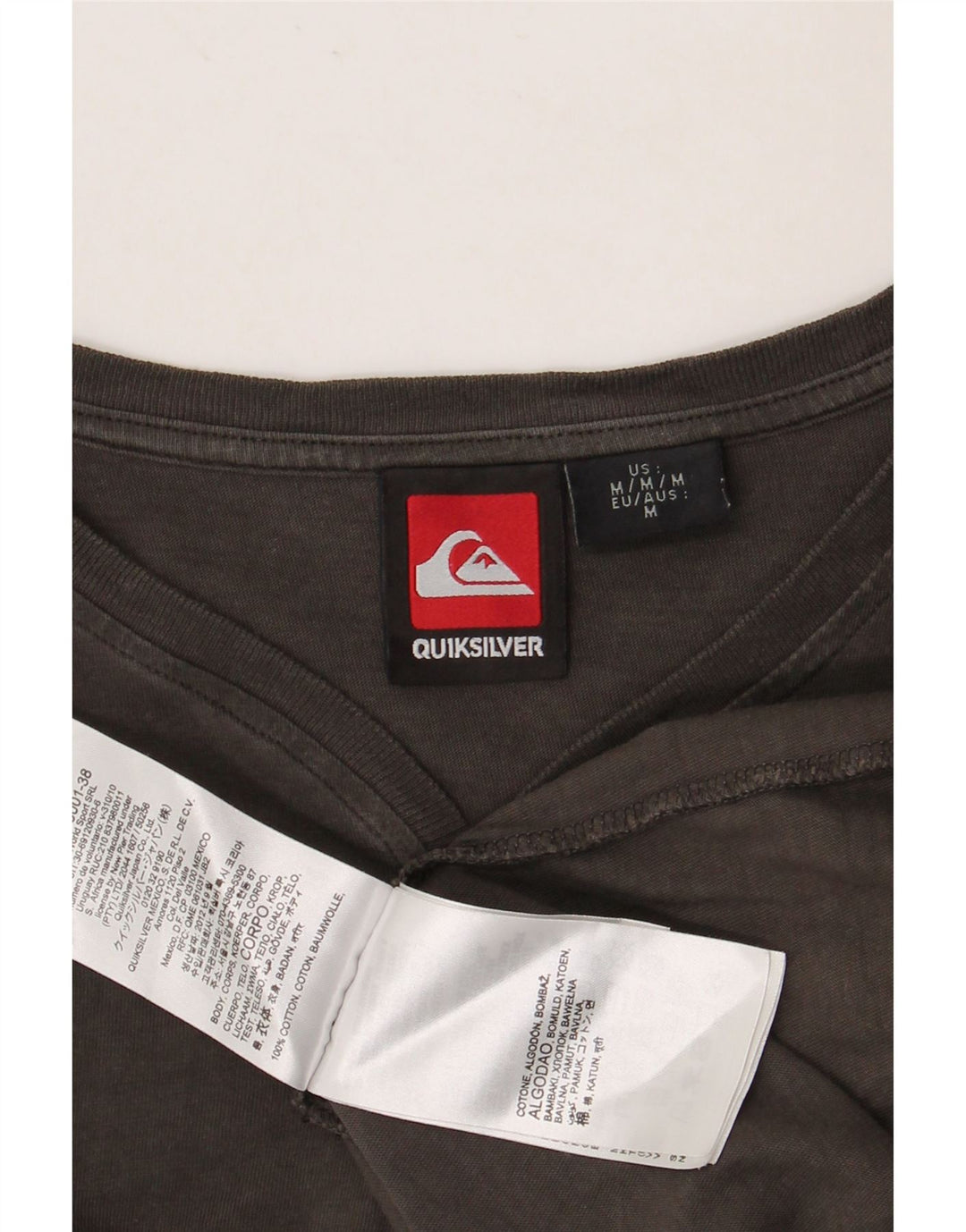 Ανδρικό T-Shirt QUIKSILVER Τοπ μεσαίο καφέ βαμβακερό