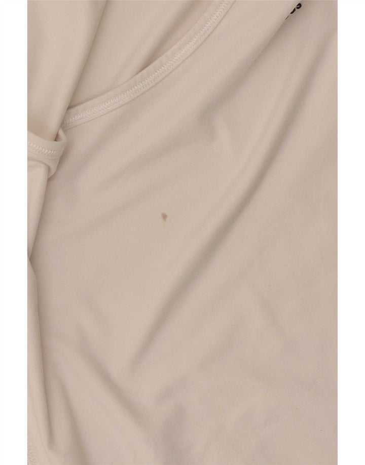 Γυναικείο T-Shirt Adidas Top UK 12/14 Medium White Colorblock Polyester