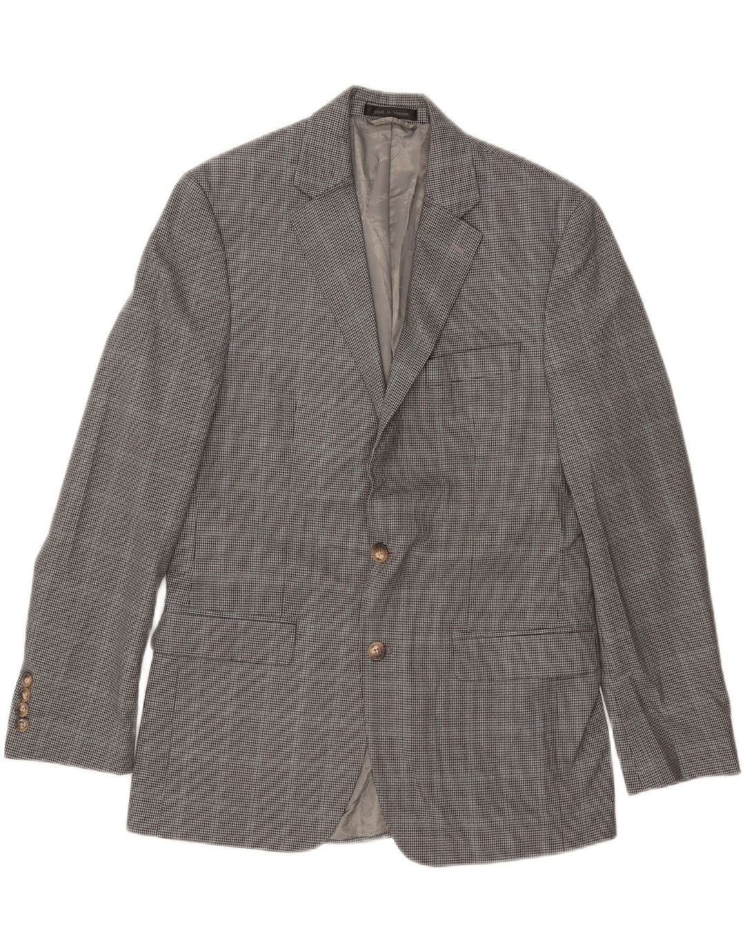 CHAPS Ανδρικό σακάκι σακάκι με 2 κουμπιά UK 38 μεσαίο γκρι πολυεστέρας Houndstooth