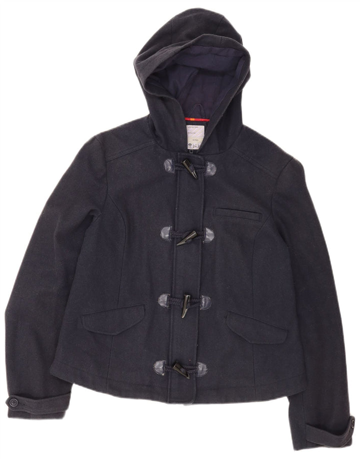 Γυναικείο μπουφάν Duffle με κουκούλα Fat Face UK 16 Large Navy Blue Wool