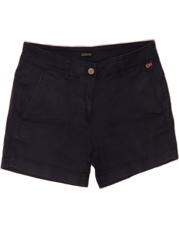 NAPAPIJRI Womens Chino Shorts IT 42 Medium W32  Navy Blue Vintage Napapijri and Second-Hand Napapijri from Messina Hembry 