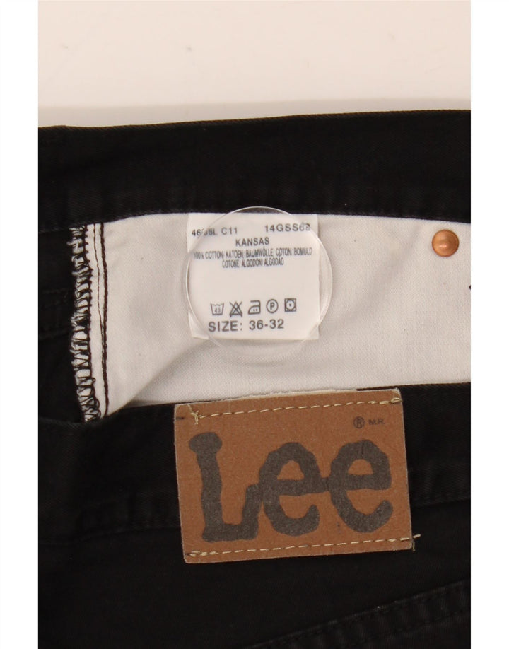 Lee Mens Kansas Straight Jeans W36 L32 Μαύρο βαμβακερό
