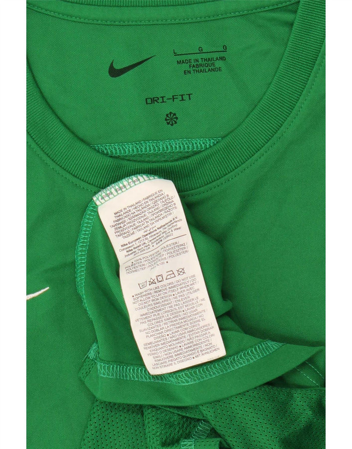 Γυναικείο T-shirt Nike Dri Fit Top UK 14 Large Green Polyester