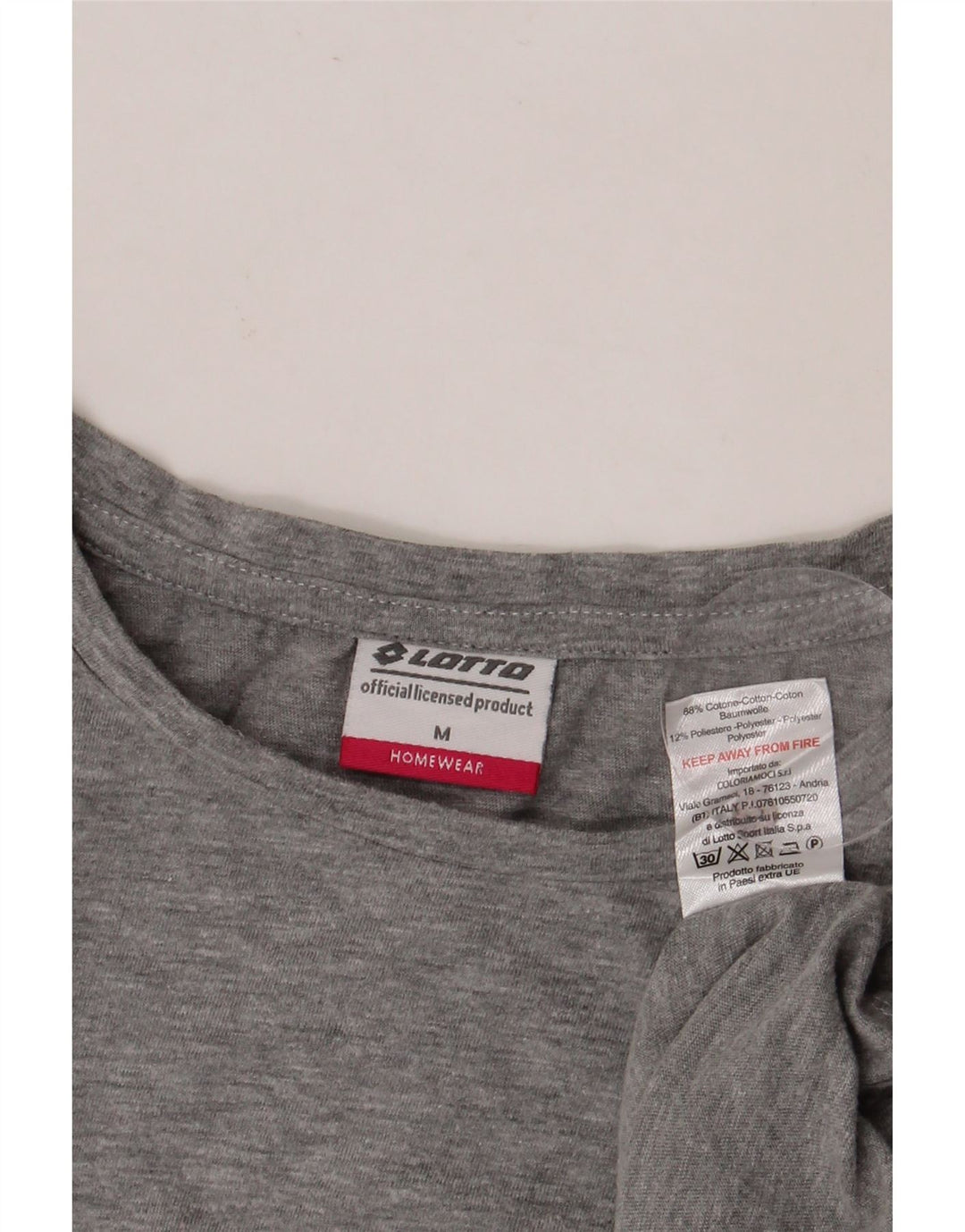 Γυναικείο T-Shirt LOTTO Top UK 14 Medium Grey Cotton
