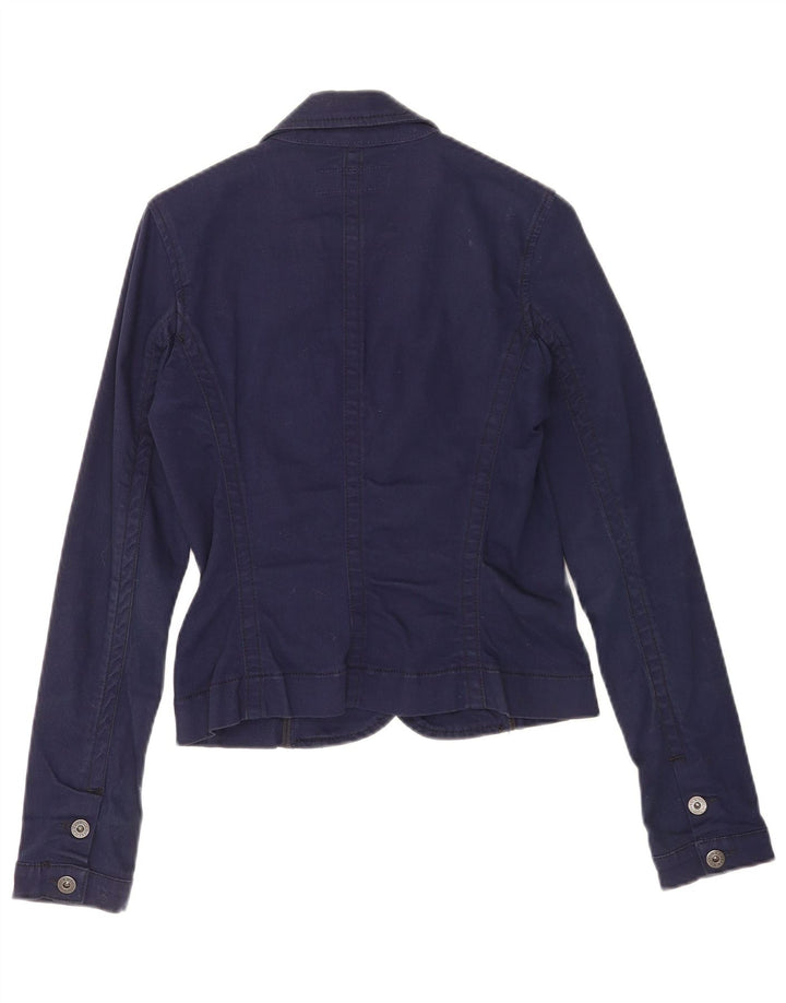Guess Γυναικείο σακάκι με 3 κουμπιά UK 10 Small Navy Blue Cotton