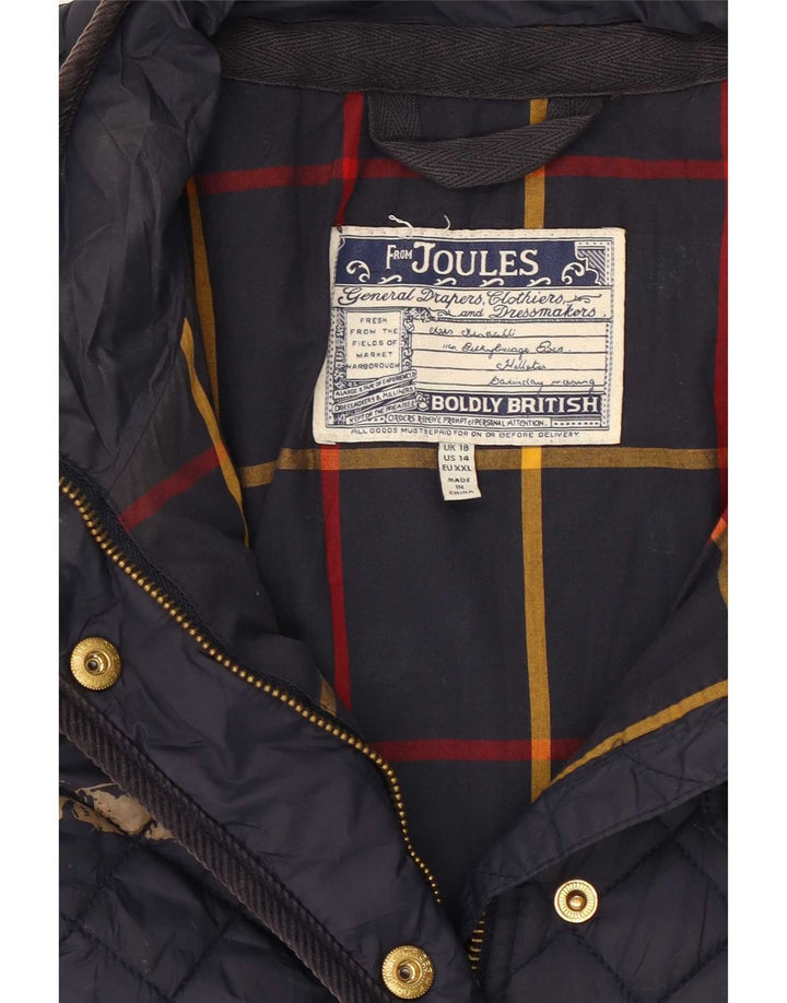 Joules Γυναικείο καπιτονέ μπουφάν UK 18 XL Navy Blue Polyester