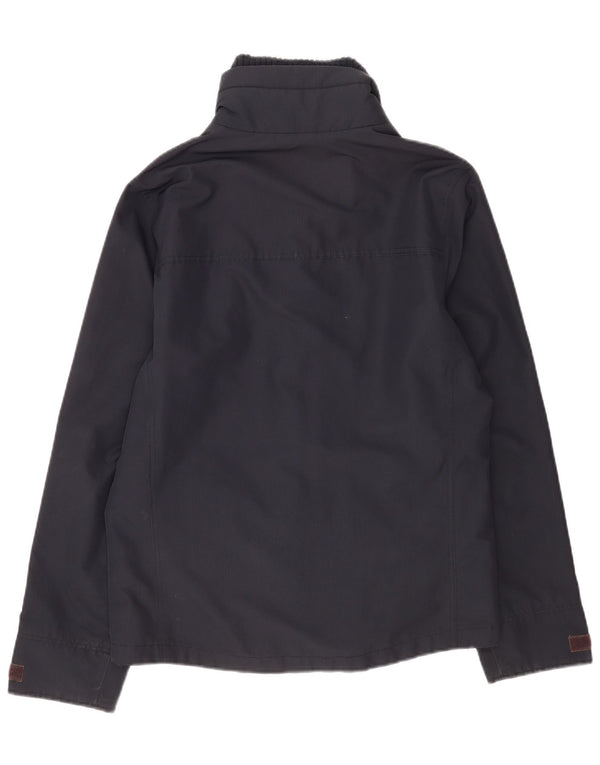 Hollister Ανδρικό μπουφάν βροχής UK 40 Large Navy Blue Polyester