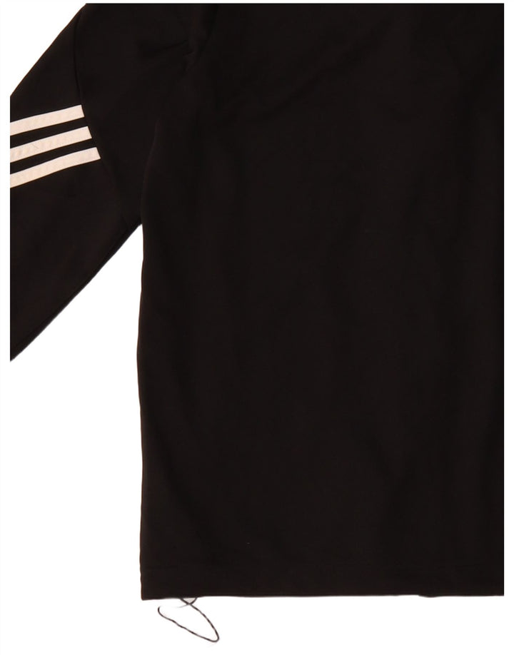 Adidas Boys Climalite Tracksuit Top Jacket 13-14 Years Black Polyester