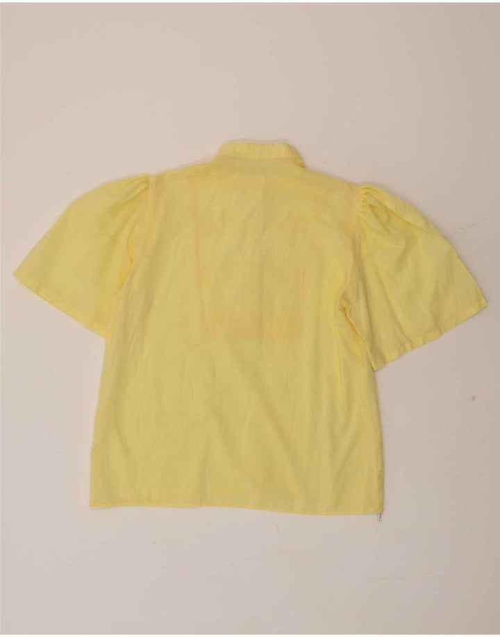 Vintage γυναικεία μπλούζα τοπ IT 44 Medium Yellow Polyester