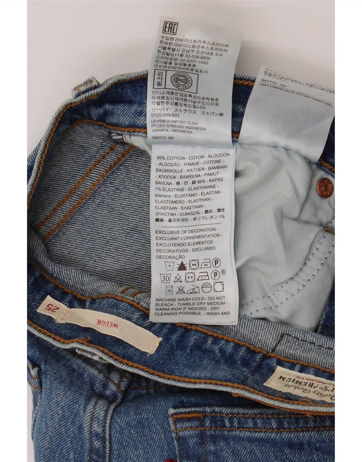Γυναικείο τζιν Levi's Wedgie Straight W25 L27 Μπλε βαμβακερό