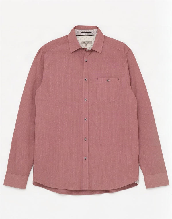 Ανδρικό πουκάμισο Ted Baker, νούμερο 5 XL, βαμβακερό κόκκινο ρίγες