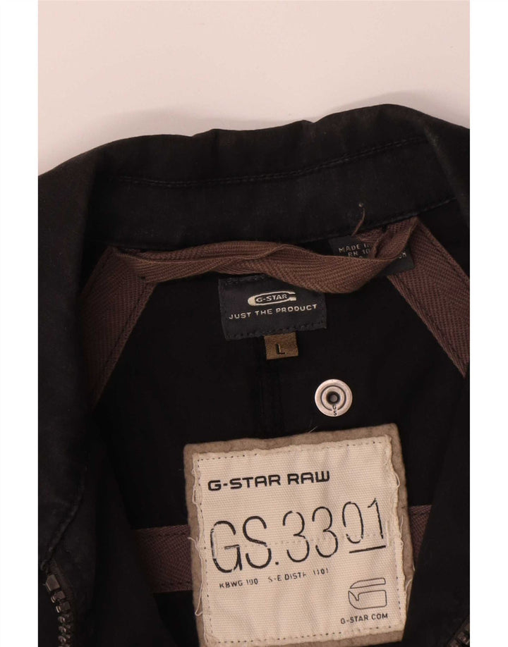 G-Star Ανδρικό Utility Jacket UK 40 Large Μαύρο Βαμβακερό