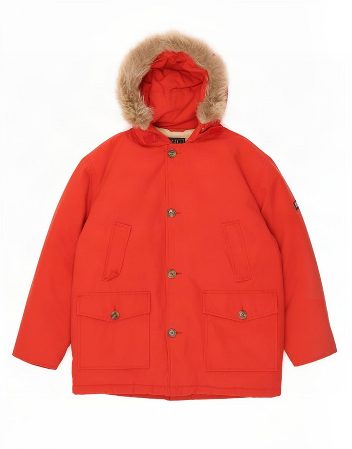 Woolrich Boys Hooded padded Jacket 11-12 Years Red Nylon