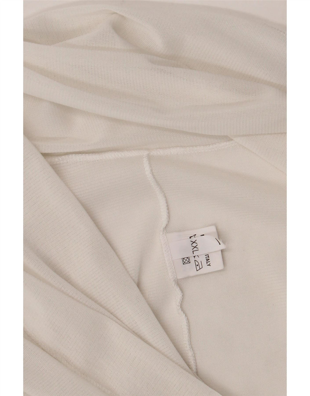 Vintage γυναικεία μπροστινή γραβάτα Crop Top UK 20 2XL Λευκή βισκόζη