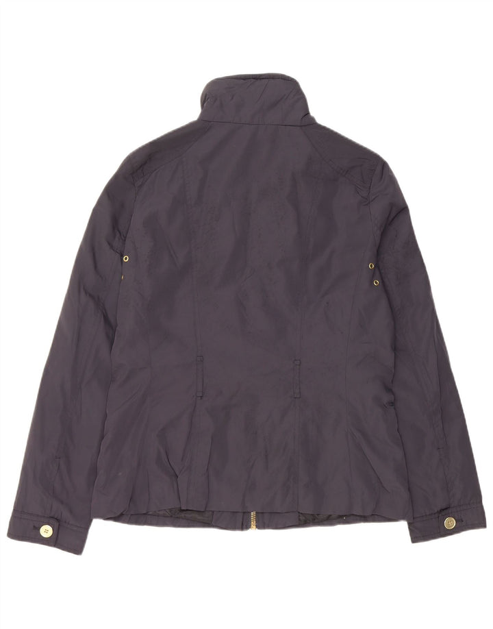Zara Γυναικείο Utility Jacket UK 14 Large Navy Blue Polyester