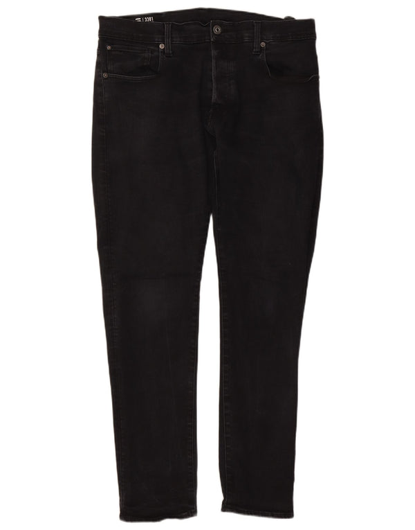 G-Star Ανδρικό 3301 Slim Jeans W36 L32 Μαύρο βαμβακερό