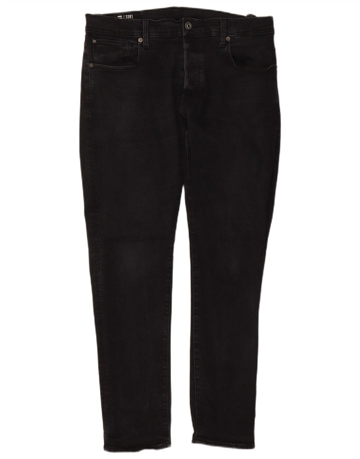 G-Star Ανδρικό 3301 Slim Jeans W36 L32 Μαύρο βαμβακερό