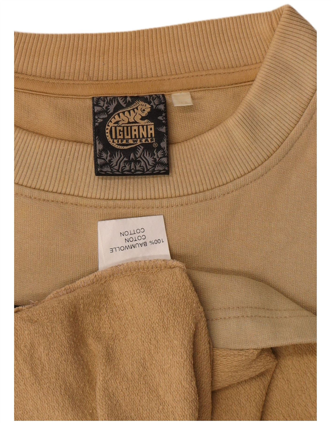 Ανδρικό γραφικό φούτερ IGUANA Jumper XL Μπεζ βαμβακερό
