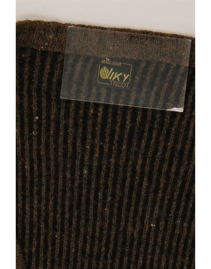 Ανδρική ζακέτα Viky Tricot IT 52 Μεγάλο Καφέ Γεωμετρικό