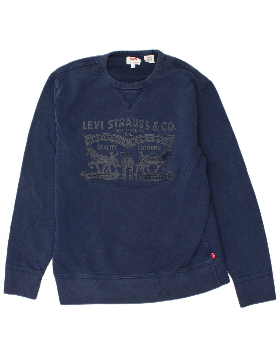 Ανδρικό γραφικό φούτερ LEVI'S Jumper Small Navy Blue Cotton