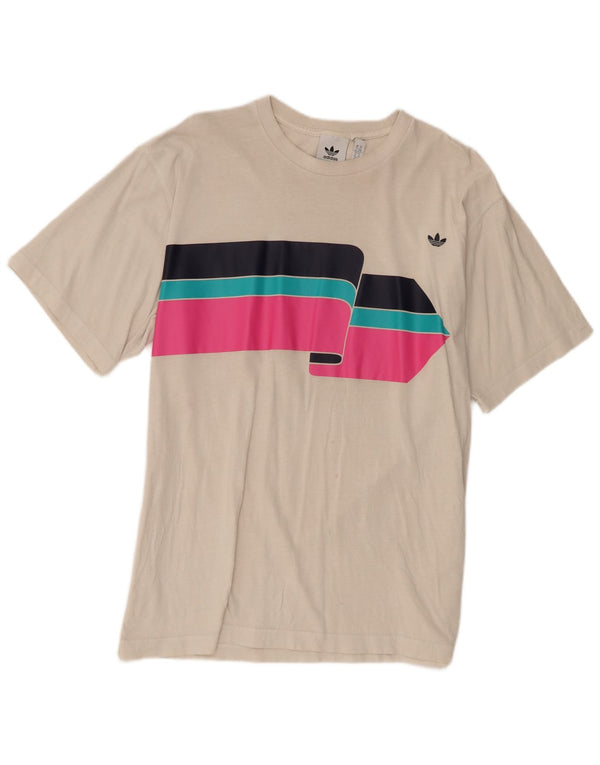 Ανδρικό T-Shirt Adidas Top XL Beige Colourblock Βαμβακερό