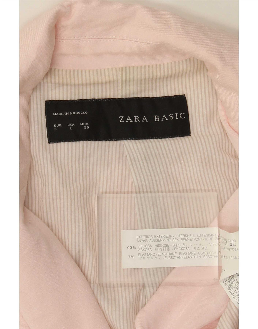 Zara Γυναικείο σακάκι 1 κουμπιού blazer UK 14 μεγάλο ροζ βισκόζη