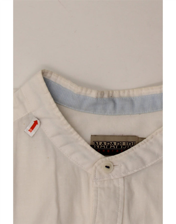 NAPAPIJRI Ανδρικό πουκάμισο Geographic Regular Fit, μεσαίο λευκό βαμβακερό