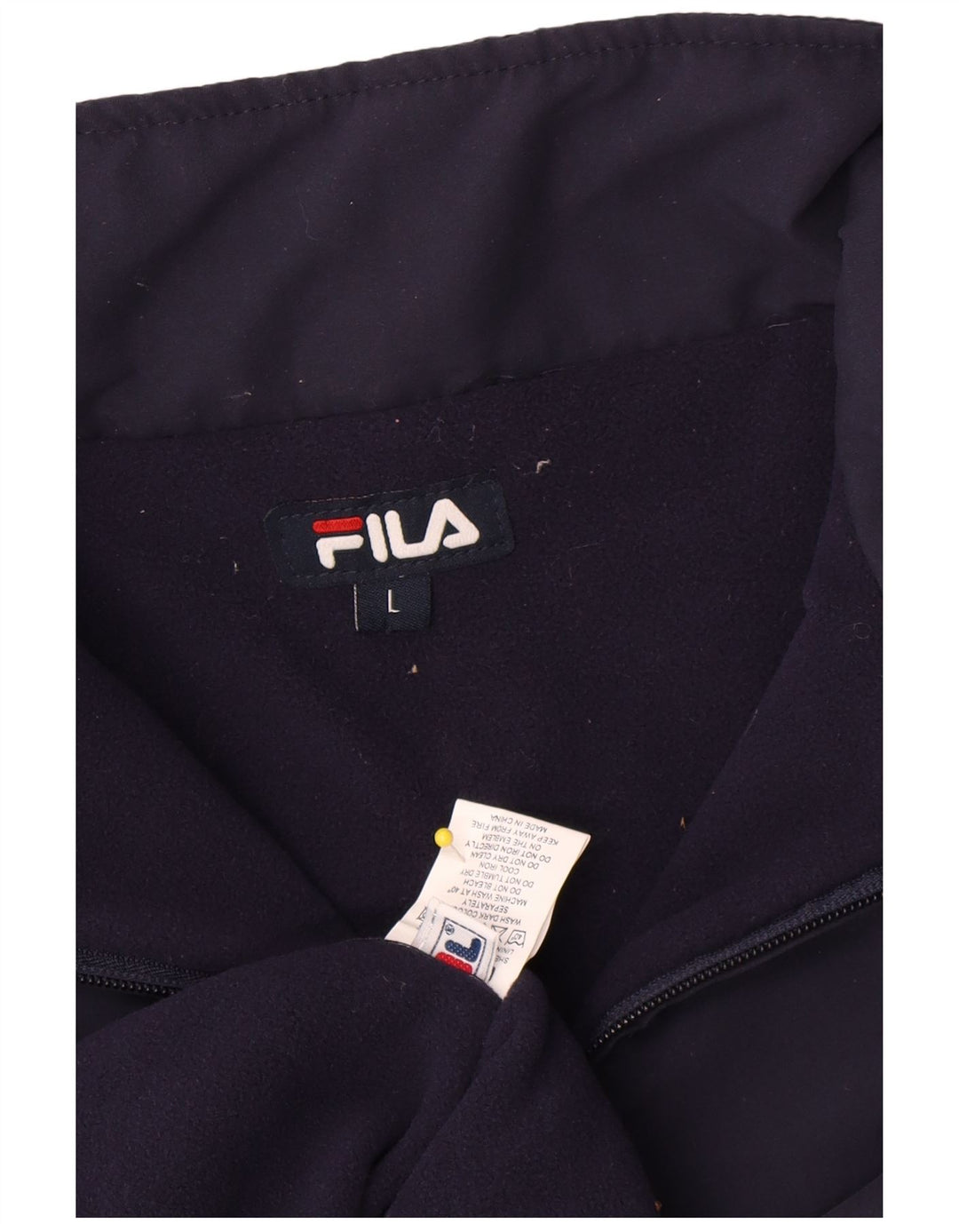 Ανδρικό φούτερ με φερμουάρ Fila, μπλουζάκι, μπλε μπλε πολυεστέρας