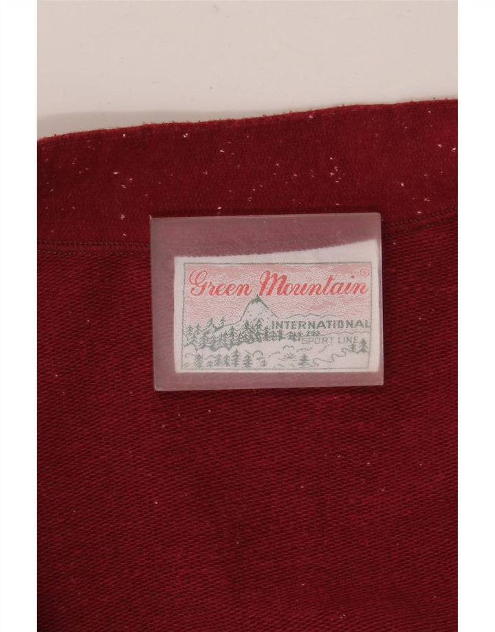 Vintage Ανδρικό Ζακέτα πουλόβερ Μεγάλο Μπορντό Flecked