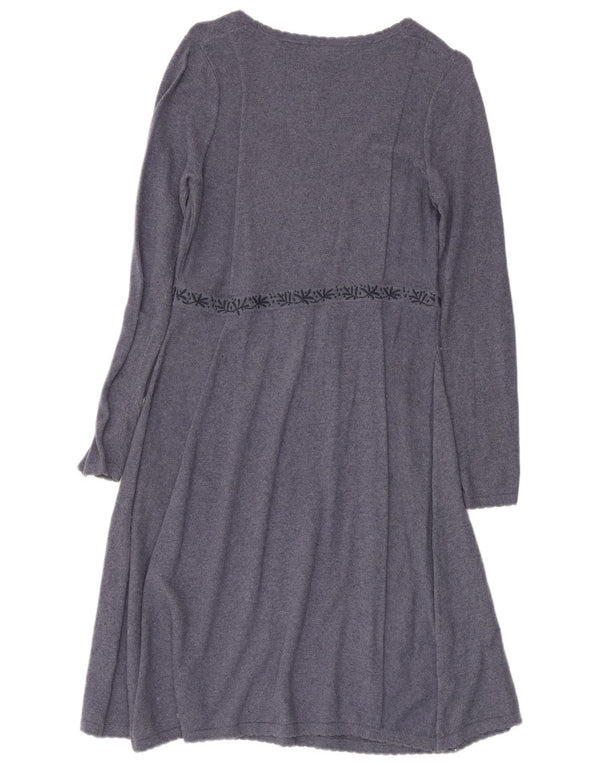 White Stuff Γυναικείο μακρυμάνικο φόρεμα UK 10 Small Grey Fair Isle