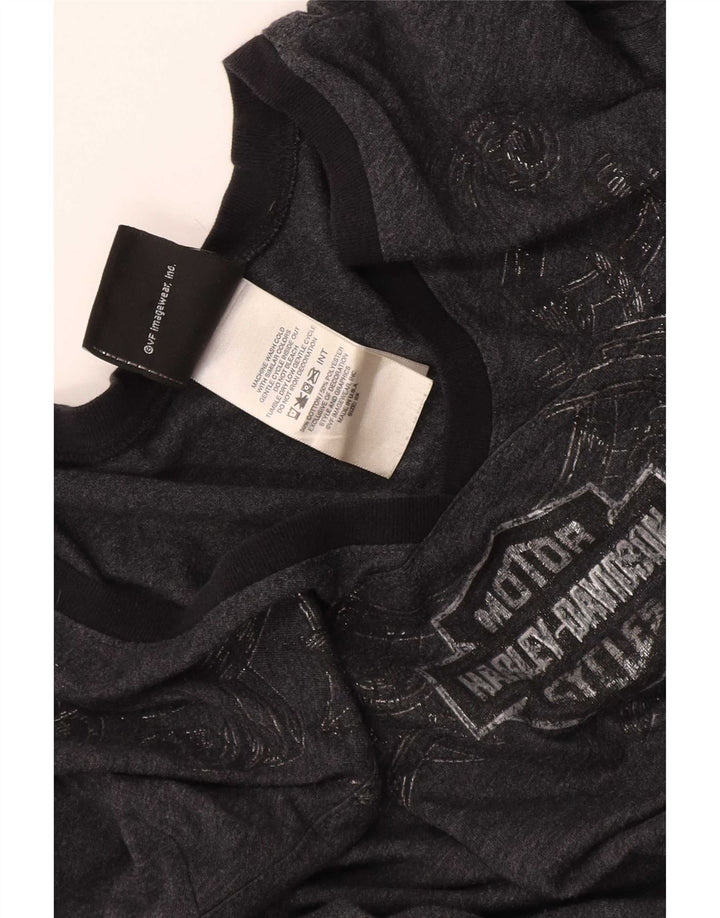 Harley Davidson Γυναικείο μακρυμάνικο τοπ UK 20 2XL Γκρι βαμβακερό