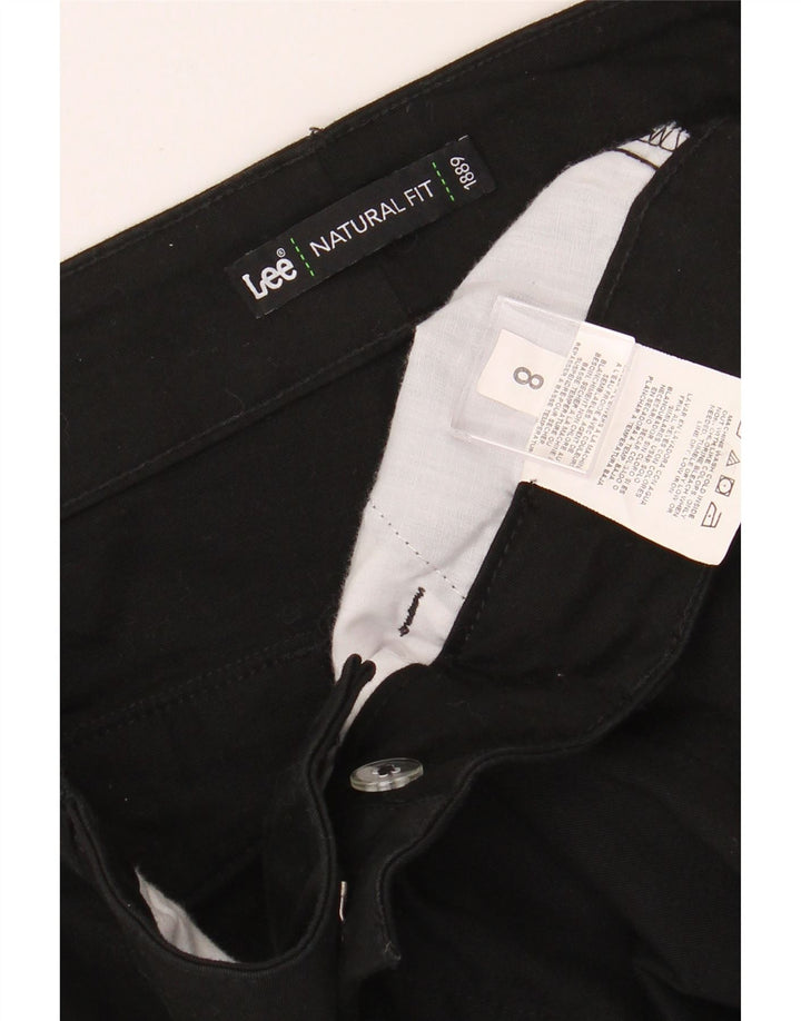 LEE Womens Natural Fit Straight Capri Trousers US 8 Medium W32  Black Vintage Lee and Second-Hand Lee from Messina Hembry 